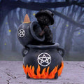 Brew Black Cat Backflow Incense Burner nemesis now