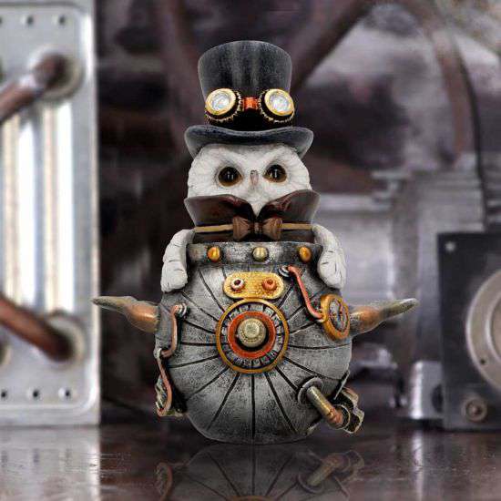 Avian Invention Steampunk Owl Fig – Unik Inredningsdetalj nemesis now