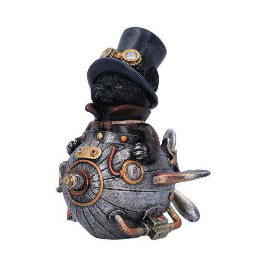Steampunk Kattfigur - Feline Invention nemesis now
