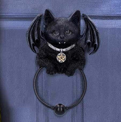 Vampuss Svart Fladdermus Katt Dörrringklocka - Robotto