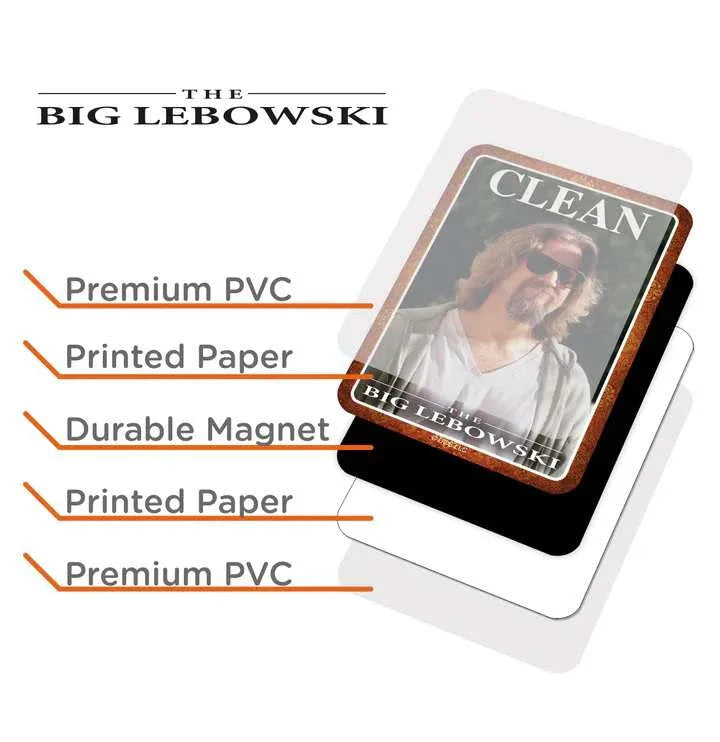 Big Lebowski Dubbel Sidig Magnet - Robotto
