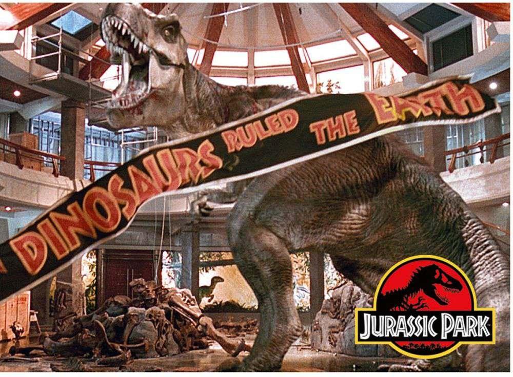 Jurassic Park T-Rex Banner Magnet - Robotto