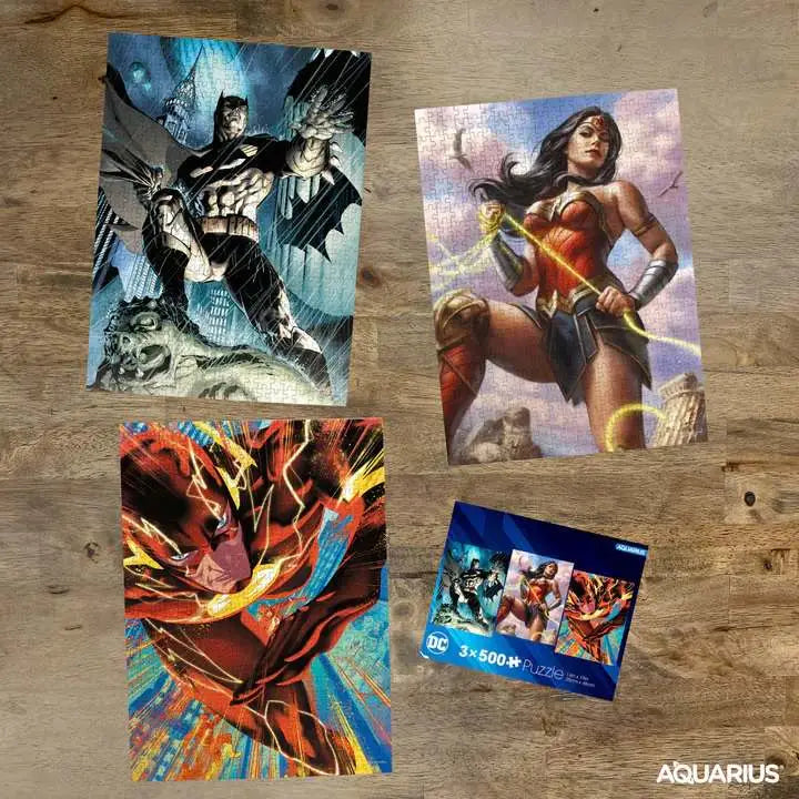 Dc Comics Hjältar 500-bitars pusselset (3 stycken)