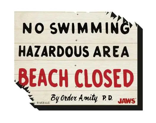 Jaws Beach Stängt Funkigt Chunky Magnet