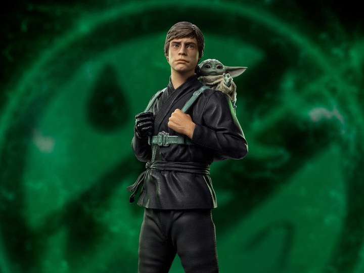 Luke Skywalker och Grogu 1/10 Staty från The Book of Boba Fett iron studios