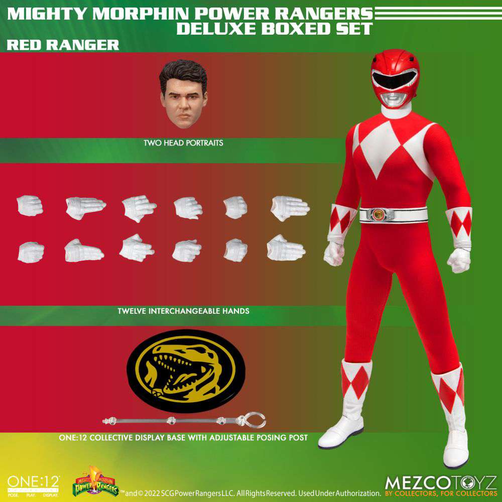 One12collective Mighty Morphin Power Rangers Deluxe Set mezco toys