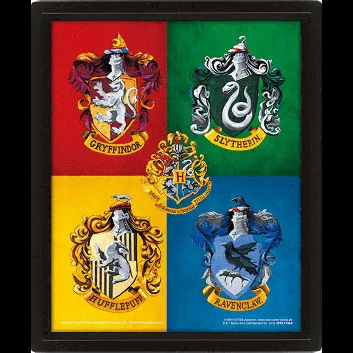 HARRY POTTER HOUSE CRESTS 3D POSTER - bild 1
