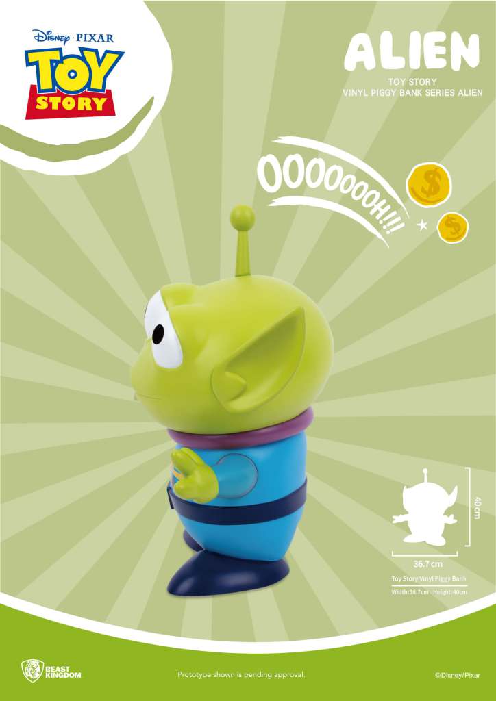 Toy Story Stort Vinyl Spargrisk Alien och Hamm beast kingdom