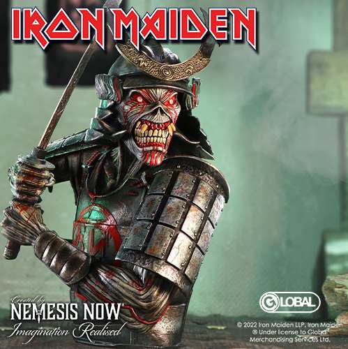 Iron Maiden Senjutsu Bust Box – Samlarobjekt för Fans nemesis now