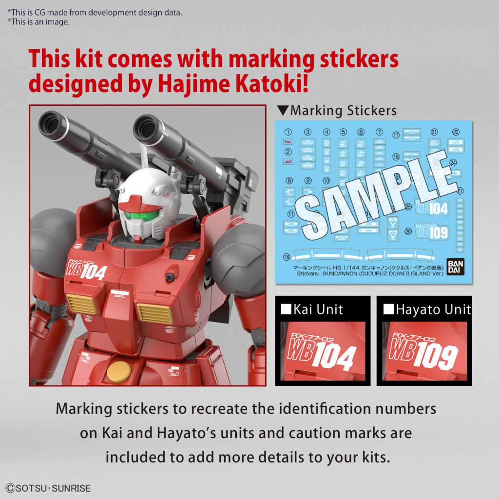 Hg Guncannon Cucuruz Doan 1/144 - Modellbyggsats bandai model kit gunpla