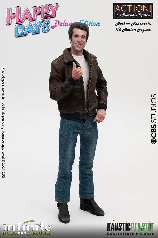 Fonzie Happy Days Actionfigur med Jukebox 1/6 Deluxe Edition infinite statue