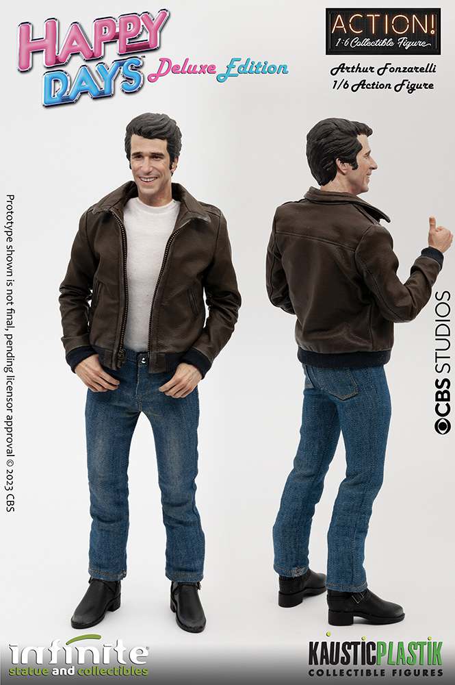 Fonzie Happy Days Actionfigur med Jukebox 1/6 Deluxe Edition infinite statue