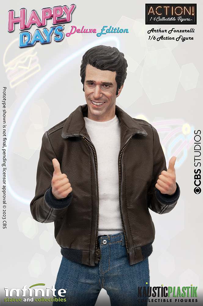 Fonzie Happy Days Actionfigur med Jukebox 1/6 Deluxe Edition infinite statue
