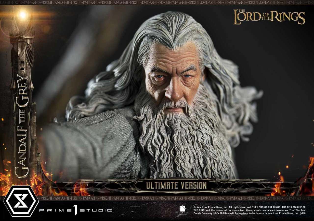 Lotr Gandalf the Grey Ultim Ver Statue - Fantastisk Samlarobjekt Robotto