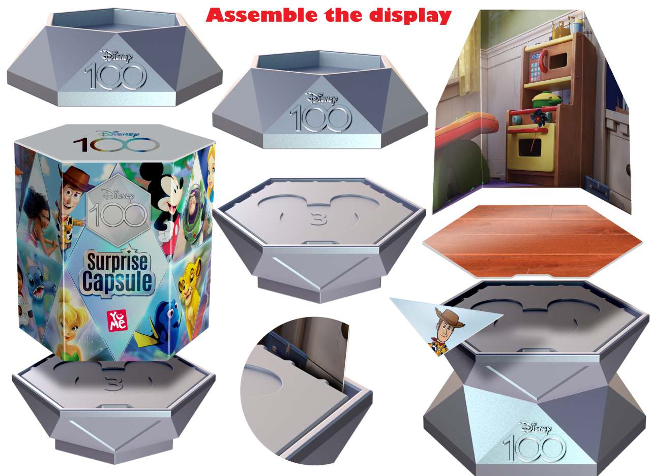 Disney 100-årsjubileum - Surprise Kapslar Serie 1 - Display (12 enheter) yume