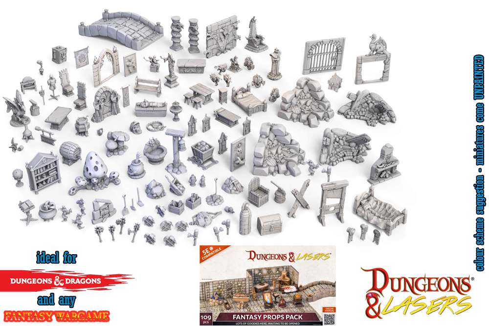 Dungeons & Lasers Fantasy Props Miniature Pack archon games