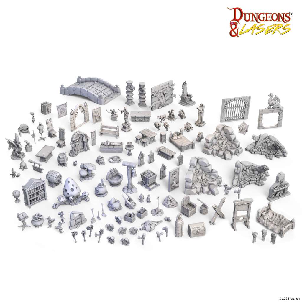 Dungeons & Lasers Fantasy Props Miniature Pack archon games