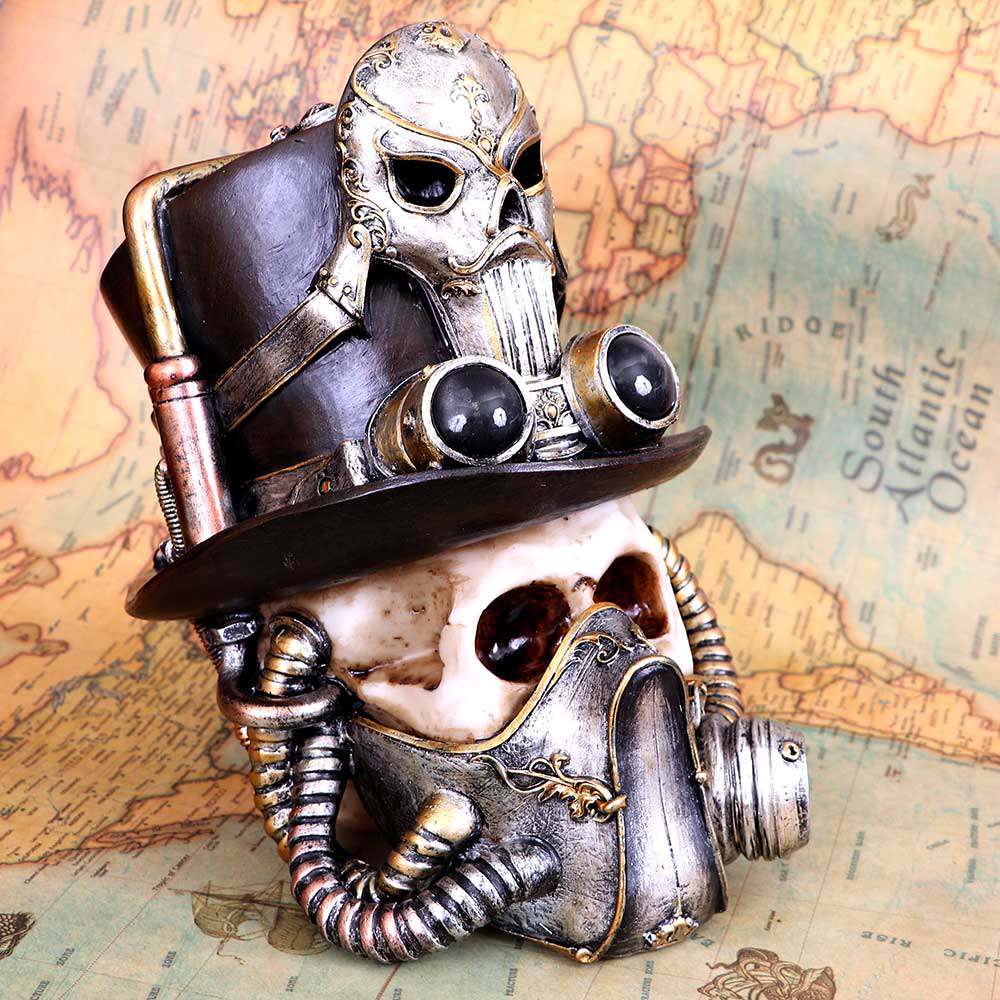 Steampunk Breathe Venetian Mask Skull nemesis now