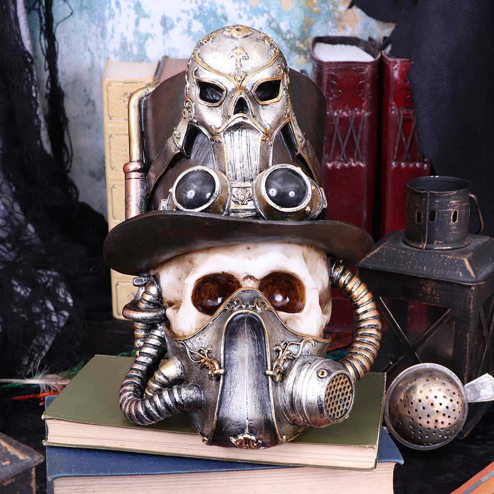 Steampunk Breathe Venetian Mask Skull nemesis now
