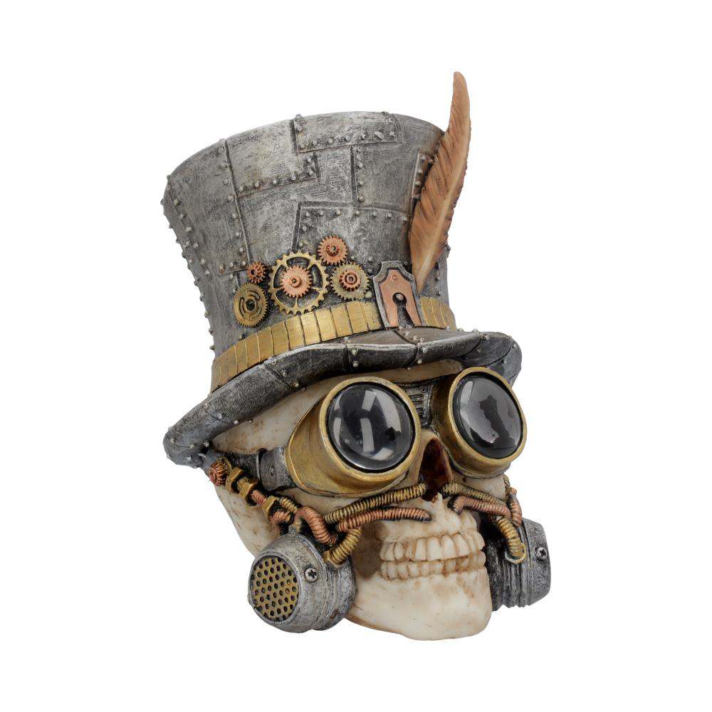 Steampunk Count Archibald Top Hat Skull nemesis now