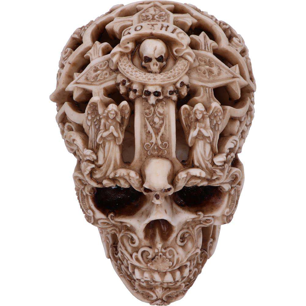 Skull Gothic Design Carved - Unik Resinsmyckeskollektion nemesis now