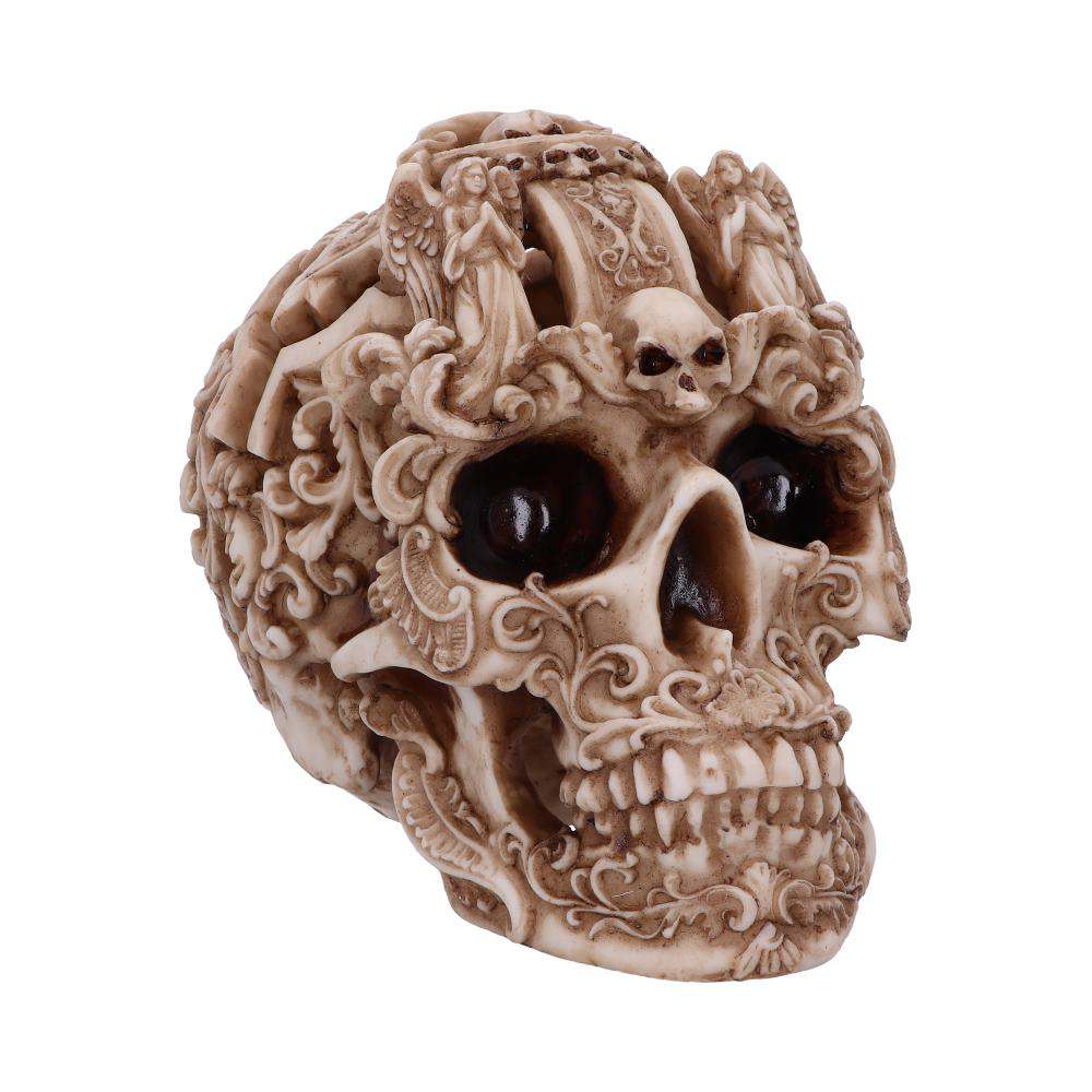 Skull Gothic Design Carved - Unik Resinsmyckeskollektion nemesis now