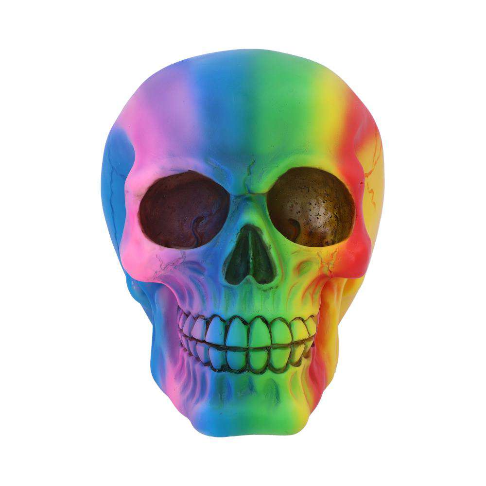 Skull Ornament Rainbow – Färgglad Dödskalle Dekoration nemesis now
