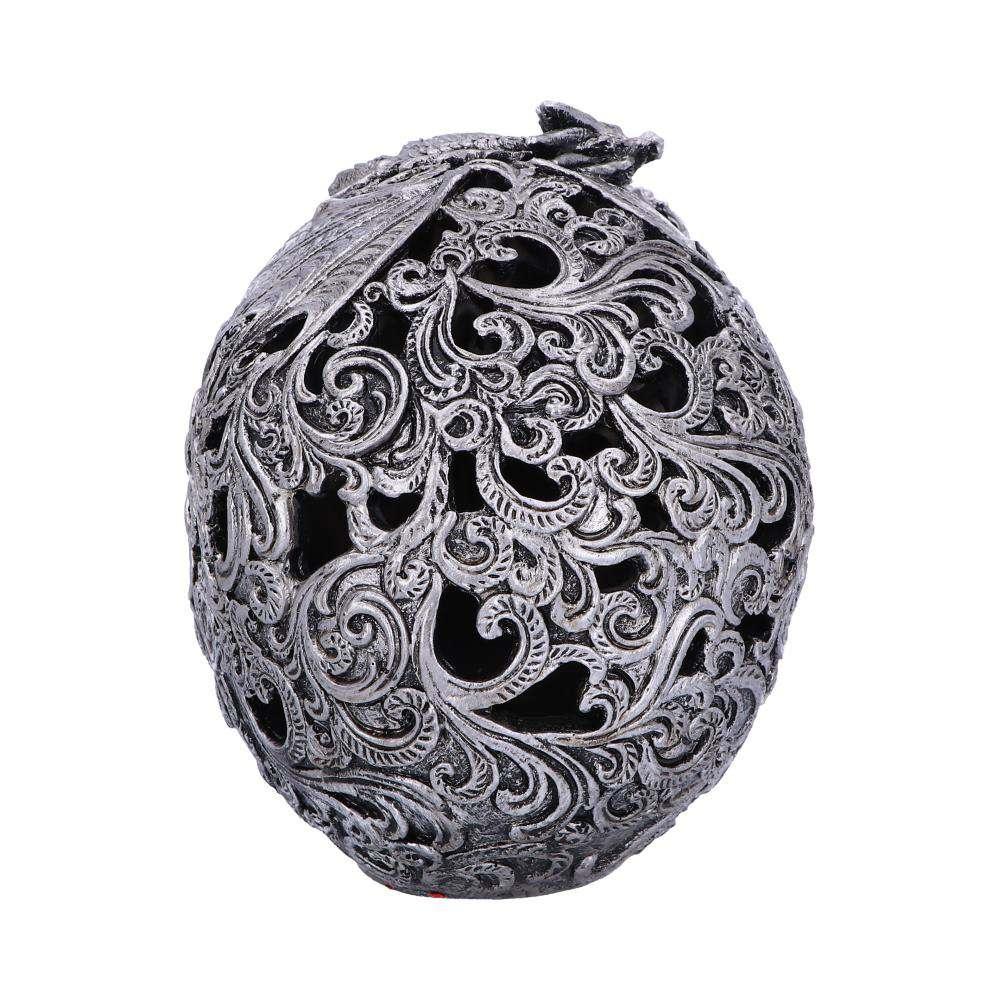 Skull Ornament Silver Cranial Drakos - Robotto