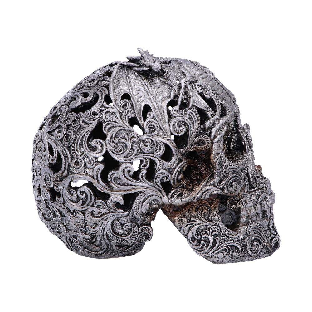 Skull Ornament Silver Cranial Drakos - Robotto