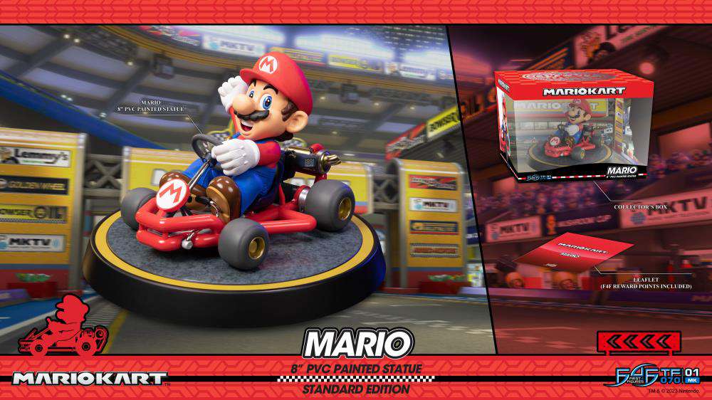 Mario Kart PVC-målad Mario-statyn first4figures