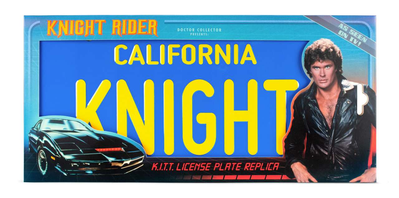 Knight Rider KITT Replika Registreringsskylt doctor collector
