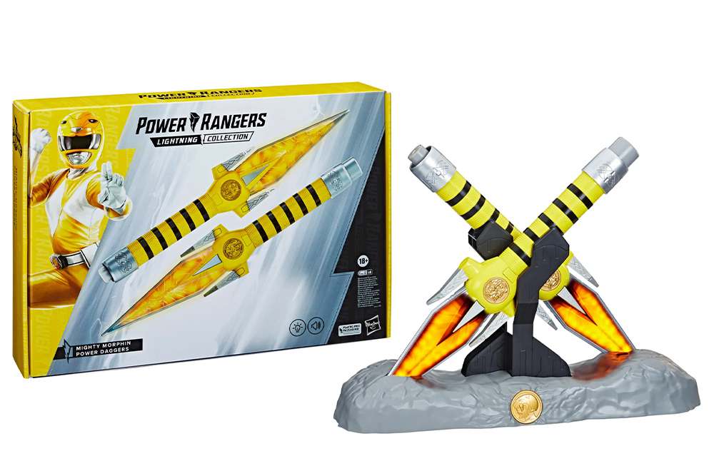 Mighty Morphin Power Rangers Yellow Ranger Power Daggers hasbro