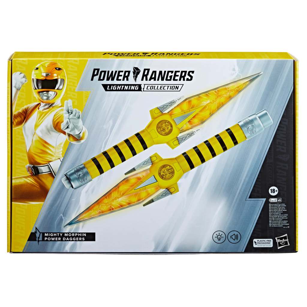 Mighty Morphin Power Rangers Yellow Ranger Power Daggers hasbro