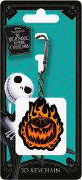 Nightmare Before Christmas Flaming Pumpkin Keychain 3D pyramid international
