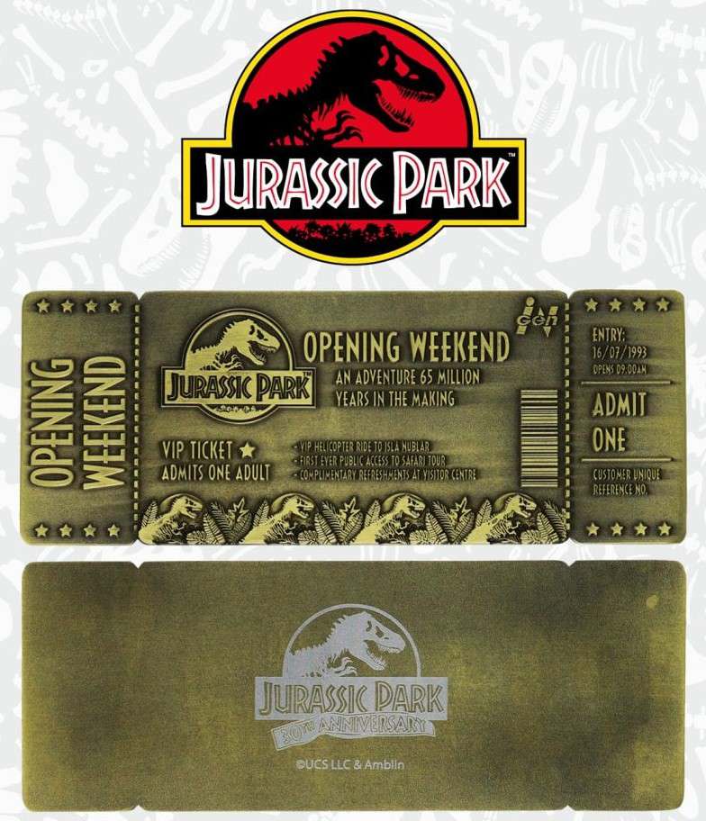 Jurassic Park 30-årsjubileum Begränsad Utgåva Biljett Robotto