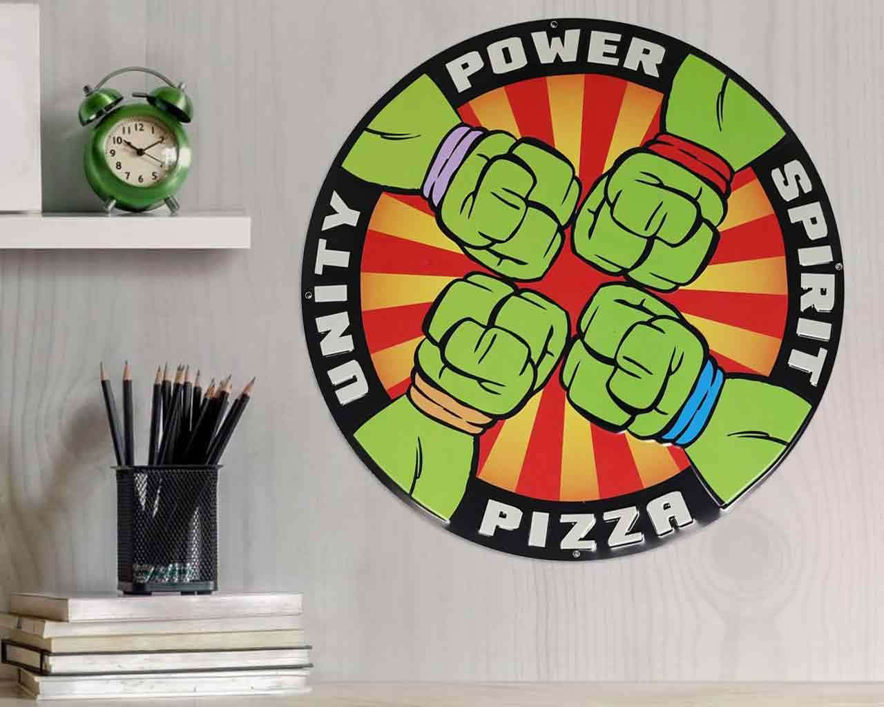 Teenage Mutant Ninja Turtles Pizza Power Tin Skylt fanattik