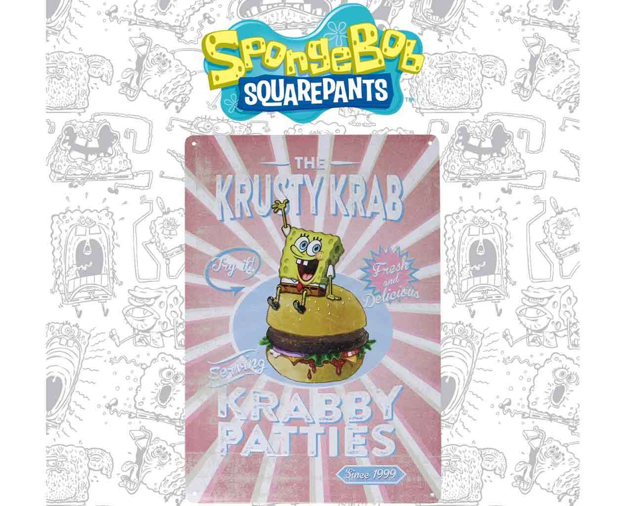 SpongeBob SquarePants Krusty Krab Tin Skylt fanattik