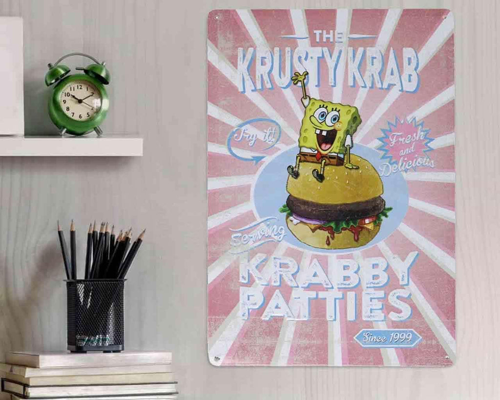 SpongeBob SquarePants Krusty Krab Tin Skylt - Robotto