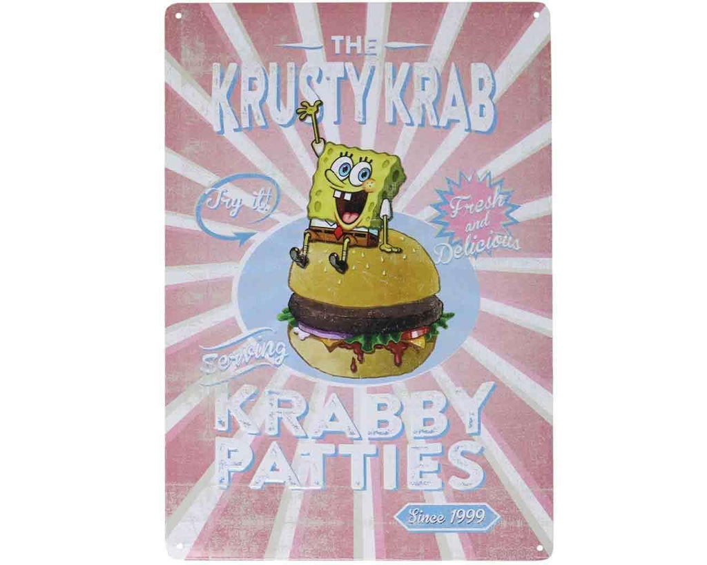 SpongeBob SquarePants Krusty Krab Tin Skylt - Robotto