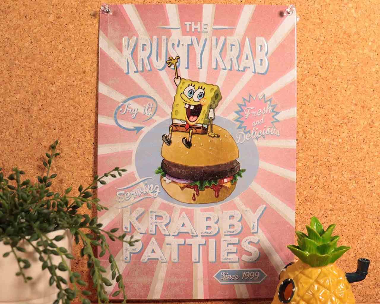 SpongeBob SquarePants Krusty Krab Tin Skylt fanattik