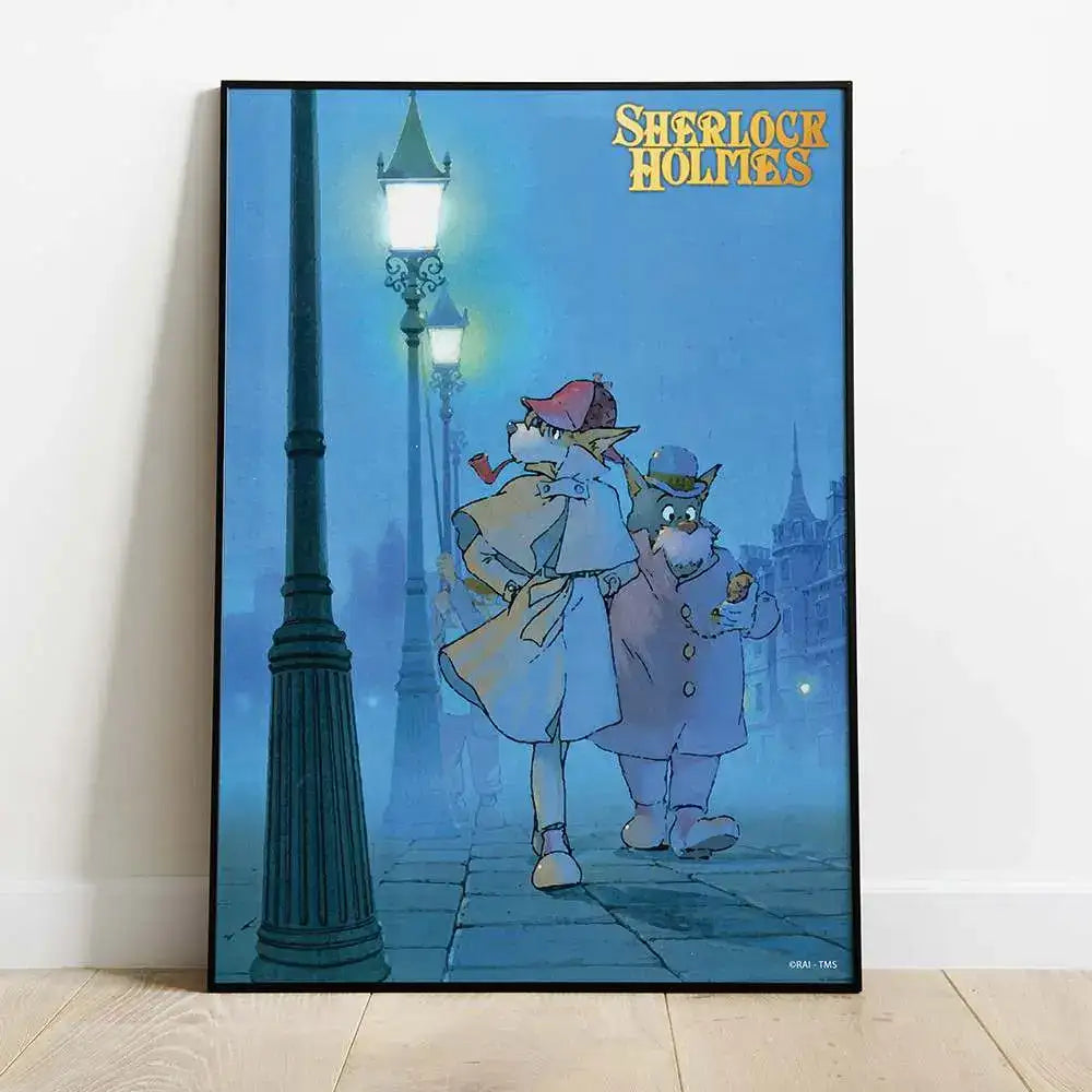 SHERLOCK HOUND HOLMES&WATSON WOOD PANEL - bild 1