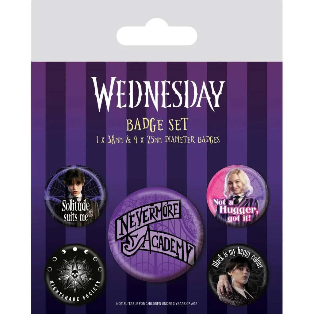 Wednesday (Nevermore) Badge Pack - Robotto