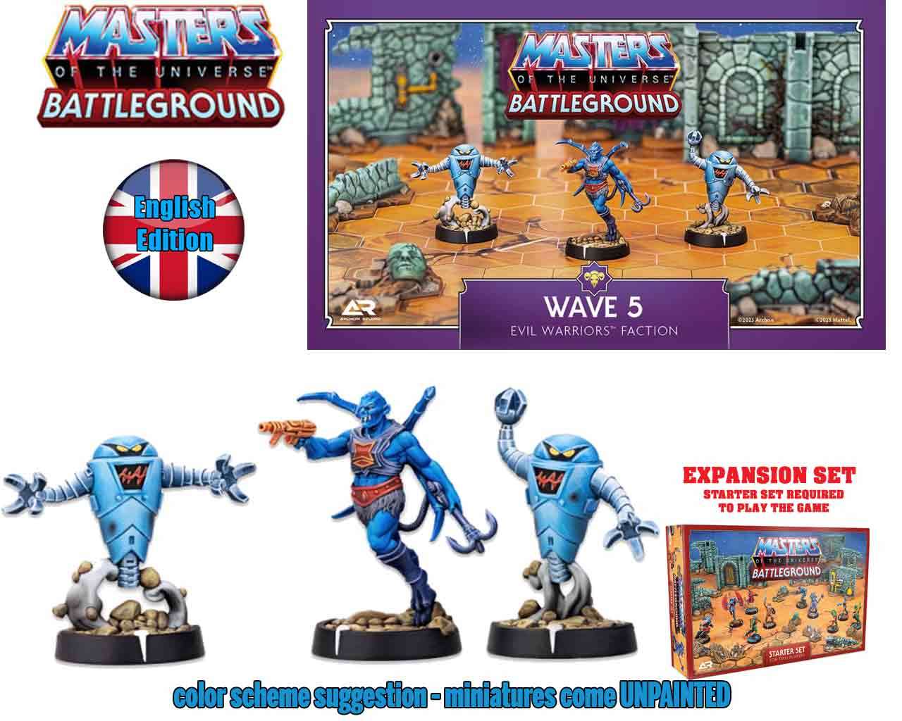 Masters of the Universe: Battleground - Wave 5 - Evil Warriors Faction - Engelsk Edition archon games