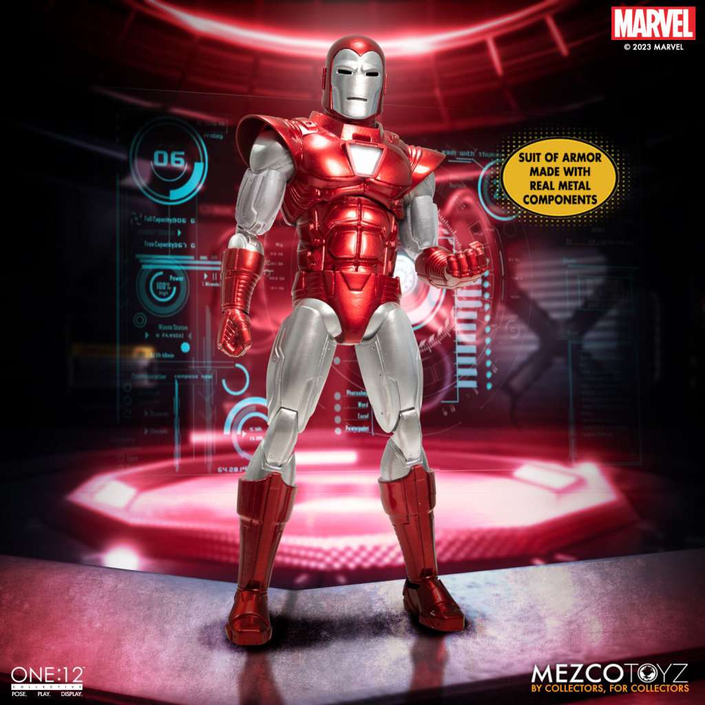 One:12 Collective Iron Man Silver Centurion Edition mezco toys