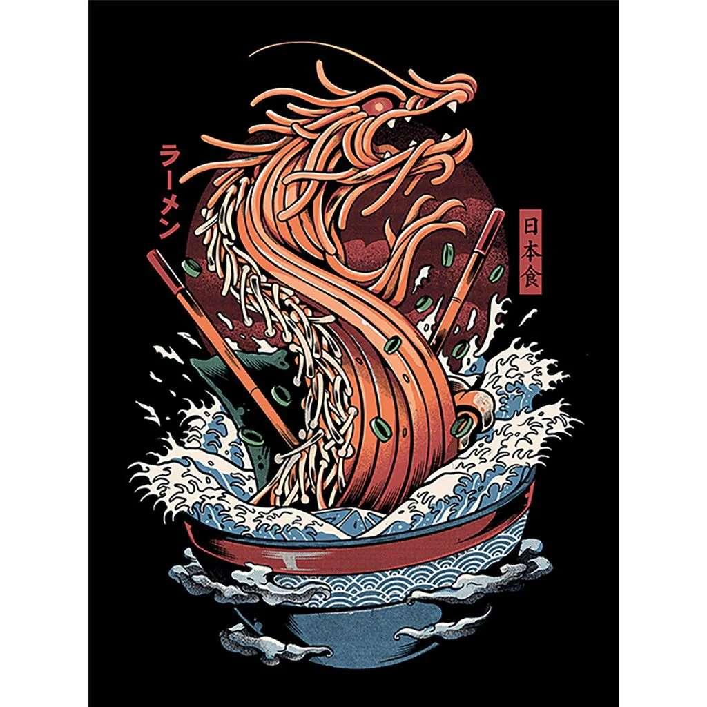 Ilustrata Dragon Ramen Deep Canvas - Robotto