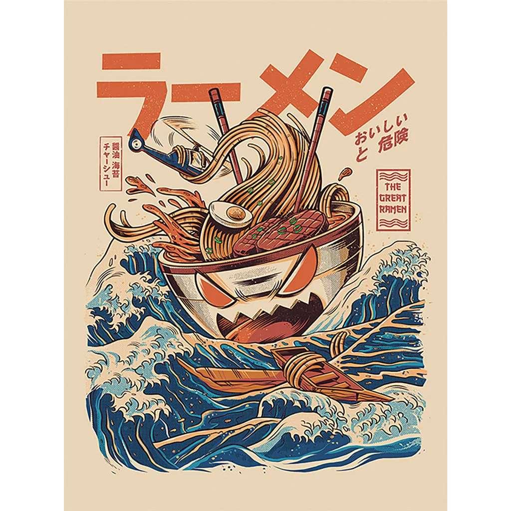 Ilustrata the Great Ramen Deep Canvas - Robotto
