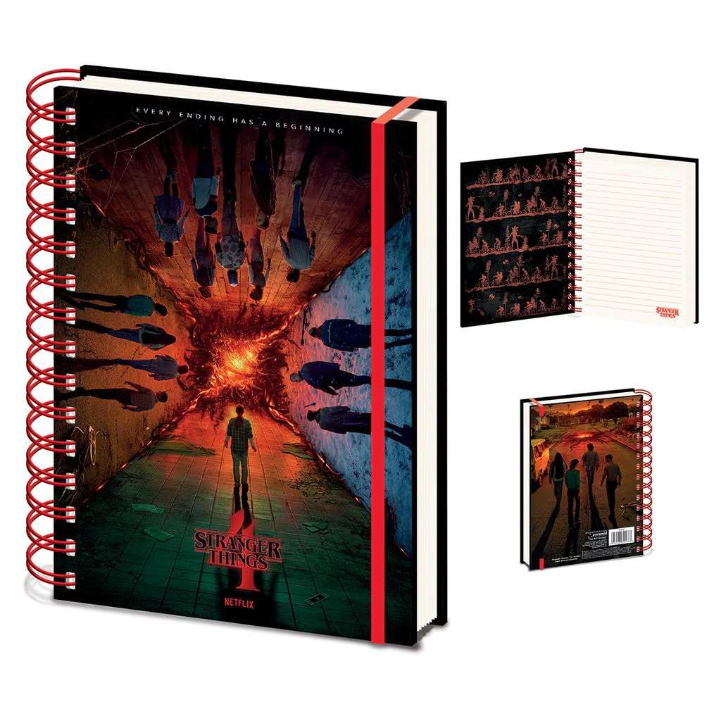 Stranger Things A5 Wiro Notebook – Perfekt för Anteckningar och Skisser pyramid international