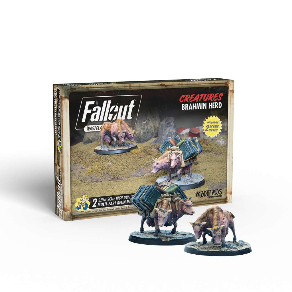 Fallout WW Creatures Brahmin Herd modiphius