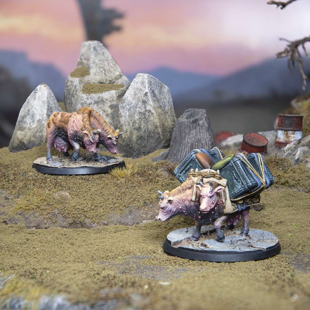 Fallout WW Creatures Brahmin Herd modiphius