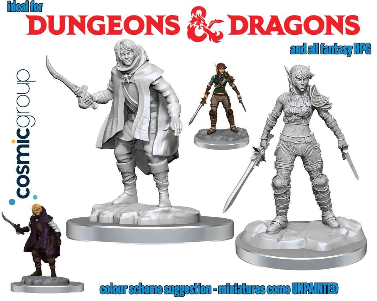 D&D Nolzur's: Elf Rogue & Half-Elf Rogue Protégé